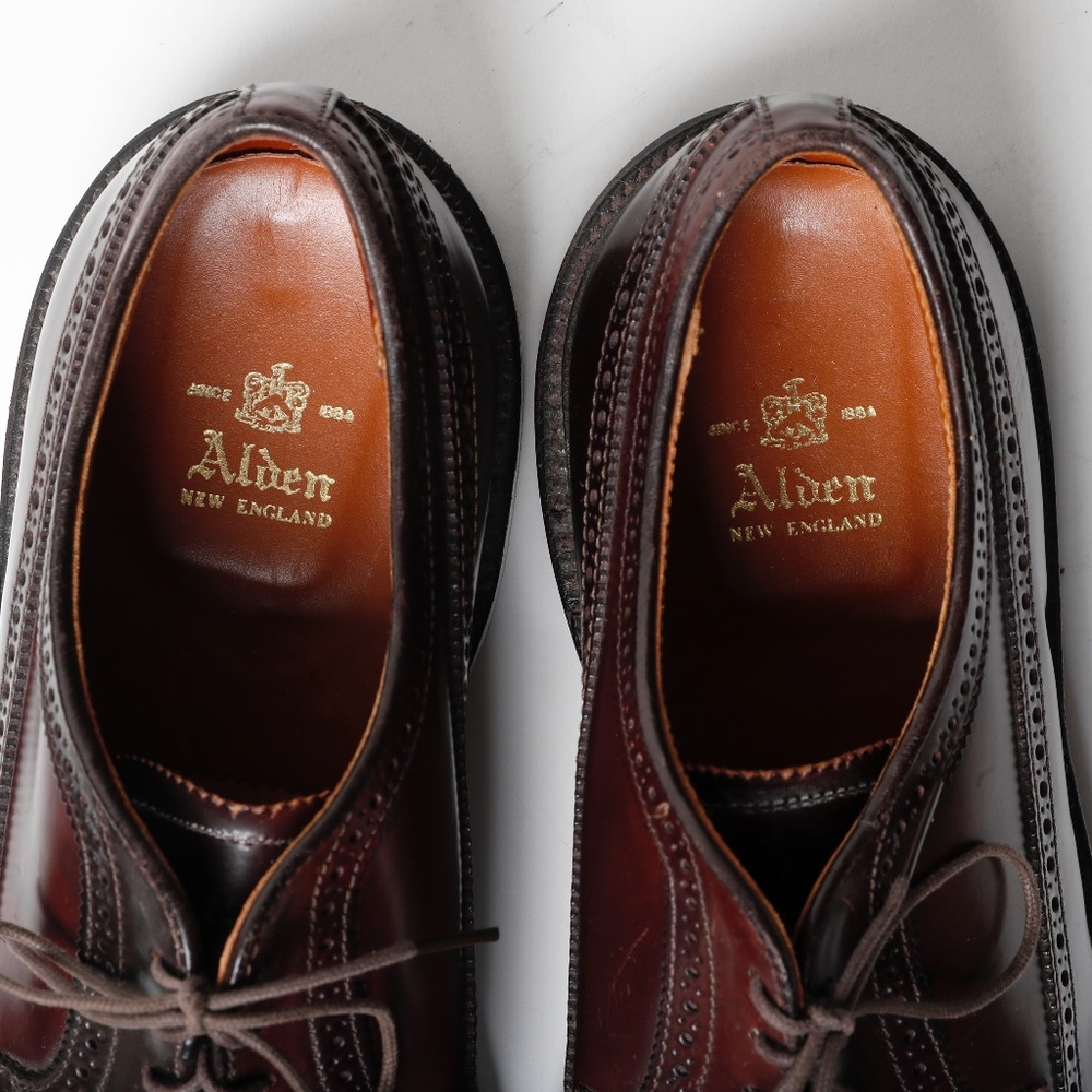 Alden 975 Shell Cordovan Long Wing Blucher Size 12 - Picture 7 of 8